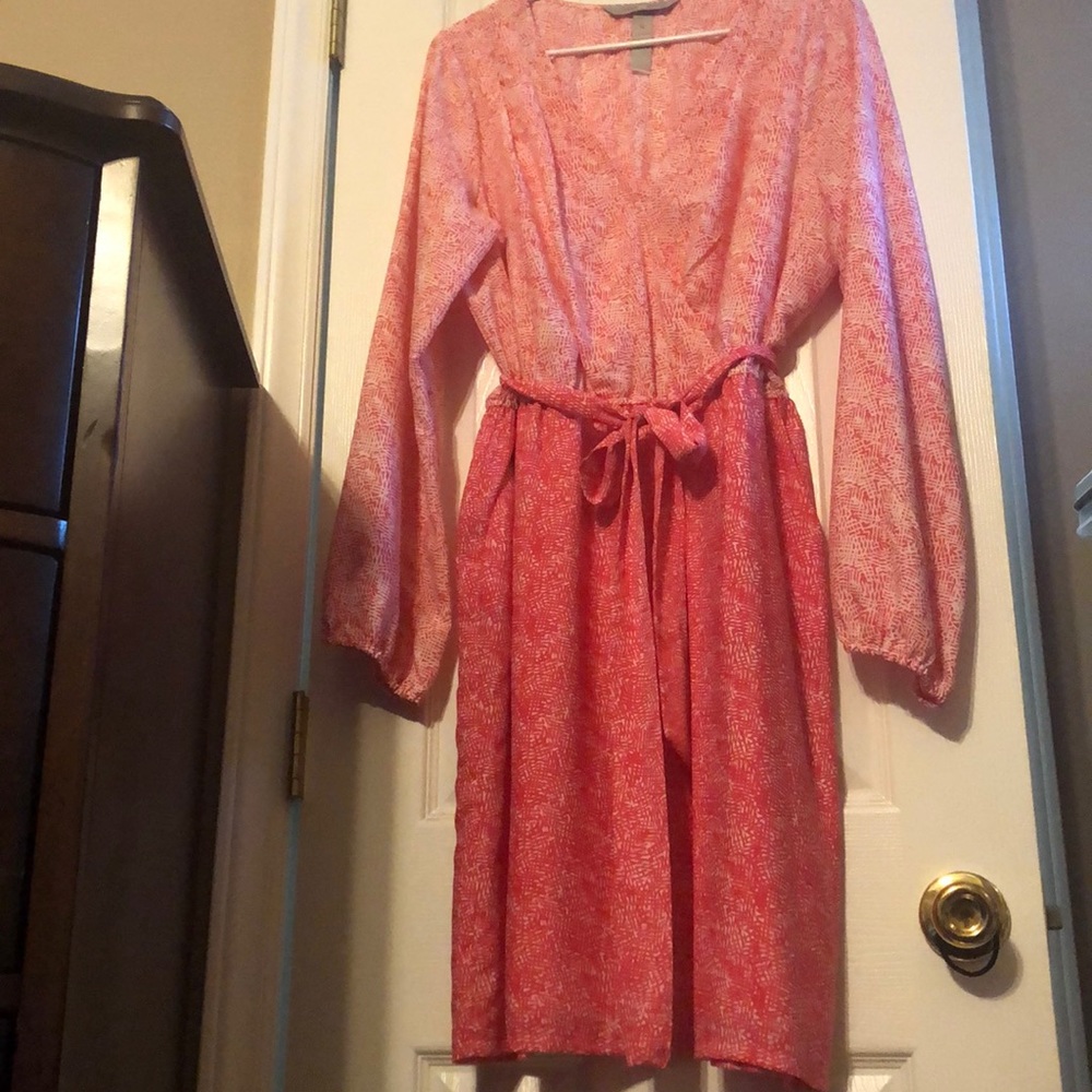 Color Blocking Harper & Grey Pink Long Slve Dress